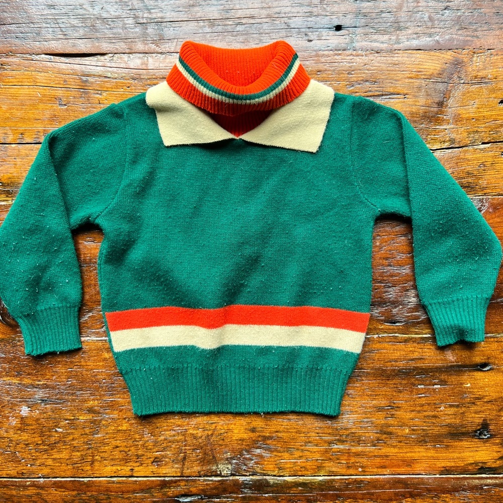 Vintage Toddler Turtleneck Sweater, 2T